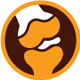 logo featuring a stylized representation of a joint or cartilage with orange and brown colors emphasizing health and wellness 8 benefits for joints